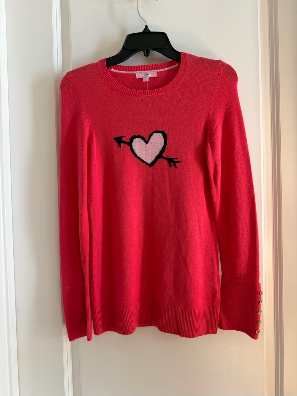Lilly Pulitzer Pink Heart Arrow Crewneck Sweater